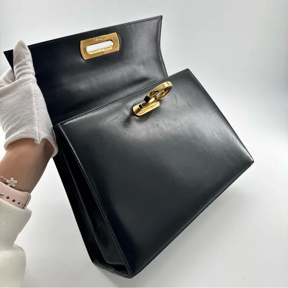 Salvatore Ferragamo Gancini Leather Top Handle Bag - Picture 14 of 17